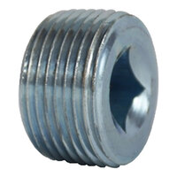 1/8 ZINC STEEL PIPE COUNTERSUNK PLUG SQUARE SOCKET